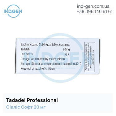 Cialis TADADEL PROFESSIONAL buy price reviews instructions